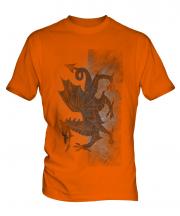 Welsh Flag Faded Print Mens T-Shirt