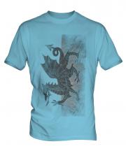 Welsh Flag Faded Print Mens T-Shirt