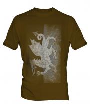Welsh Flag Faded Print Mens T-Shirt