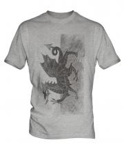 Welsh Flag Faded Print Mens T-Shirt