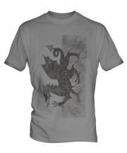 Welsh Flag Faded Print Mens T-Shirt
