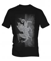 Welsh Flag Faded Print Mens T-Shirt
