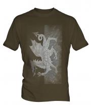 Welsh Flag Faded Print Mens T-Shirt