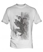 Welsh Flag Faded Print Mens T-Shirt