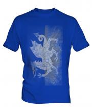 Welsh Flag Faded Print Mens T-Shirt