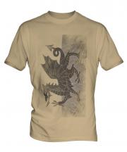 Welsh Flag Faded Print Mens T-Shirt