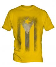 Cuban Flag Faded Print Mens T-Shirt
