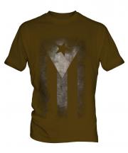 Cuban Flag Faded Print Mens T-Shirt