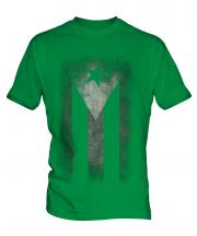 Cuban Flag Faded Print Mens T-Shirt