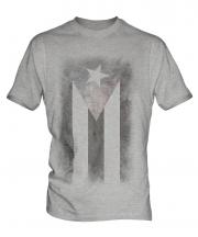 Cuban Flag Faded Print Mens T-Shirt