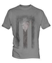 Cuban Flag Faded Print Mens T-Shirt