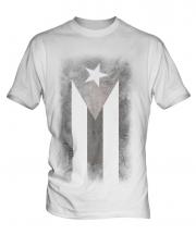 Cuban Flag Faded Print Mens T-Shirt