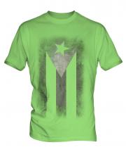 Cuban Flag Faded Print Mens T-Shirt