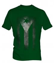 Cuban Flag Faded Print Mens T-Shirt