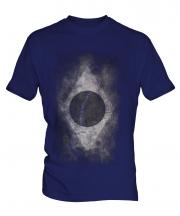 Brazil Flag Faded Print Mens T-Shirt