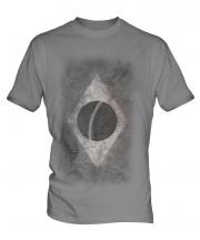Brazil Flag Faded Print Mens T-Shirt