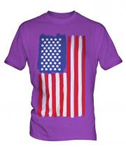Stars And Stripes Painted Flag Mens T-Shirt