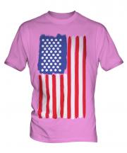 Stars And Stripes Painted Flag Mens T-Shirt