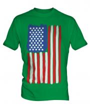 Stars And Stripes Painted Flag Mens T-Shirt