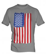 Stars And Stripes Painted Flag Mens T-Shirt