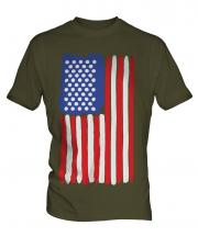 Stars And Stripes Painted Flag Mens T-Shirt