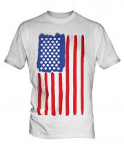 Stars And Stripes Painted Flag Mens T-Shirt