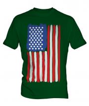 Stars And Stripes Painted Flag Mens T-Shirt