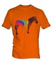 Rainbow Painted Zebra Mens T-Shirt