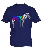 Rainbow Painted Zebra Mens T-Shirt
