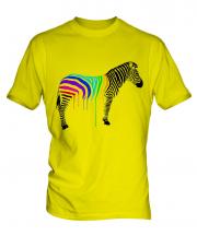 Rainbow Painted Zebra Mens T-Shirt