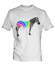 Rainbow Painted Zebra Mens T-Shirt