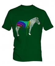 Rainbow Painted Zebra Mens T-Shirt