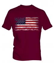 Stars And Stripes Distressed Flag Mens T-Shirt