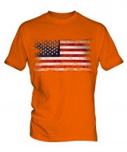 Stars And Stripes Distressed Flag Mens T-Shirt