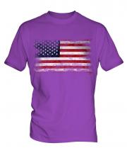 Stars And Stripes Distressed Flag Mens T-Shirt
