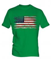 Stars And Stripes Distressed Flag Mens T-Shirt