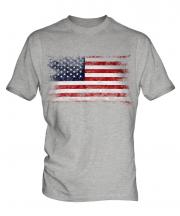 Stars And Stripes Distressed Flag Mens T-Shirt