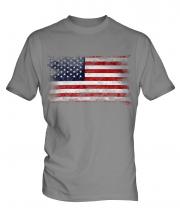 Stars And Stripes Distressed Flag Mens T-Shirt