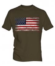 Stars And Stripes Distressed Flag Mens T-Shirt
