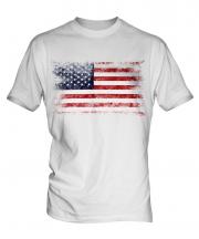 Stars And Stripes Distressed Flag Mens T-Shirt