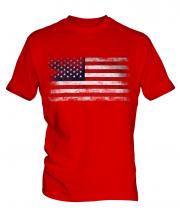 Stars And Stripes Distressed Flag Mens T-Shirt