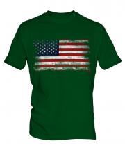 Stars And Stripes Distressed Flag Mens T-Shirt