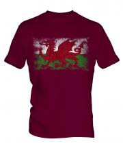 Wales Distressed Flag Mens T-Shirt