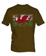 Wales Distressed Flag Mens T-Shirt