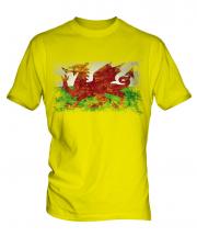 Wales Distressed Flag Mens T-Shirt