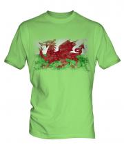 Wales Distressed Flag Mens T-Shirt