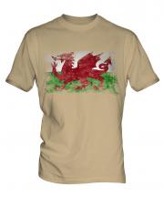 Wales Distressed Flag Mens T-Shirt