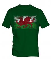Wales Distressed Flag Mens T-Shirt
