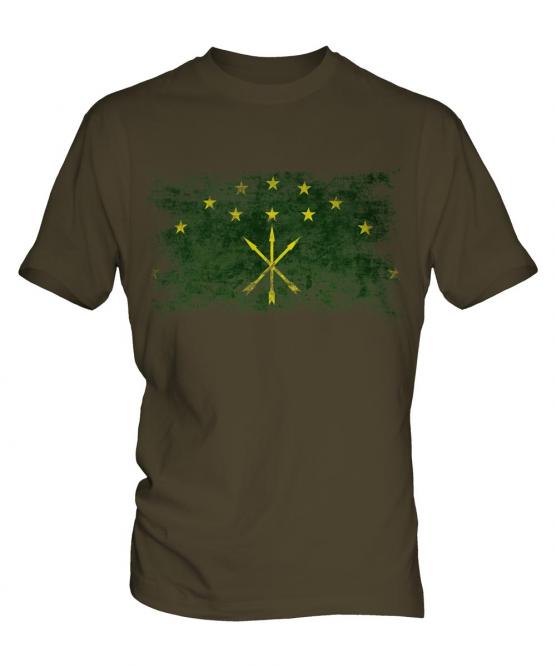 Adygea Distressed Flag Mens T-Shirt
