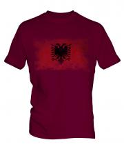 Albania Distressed Flag Mens T-Shirt